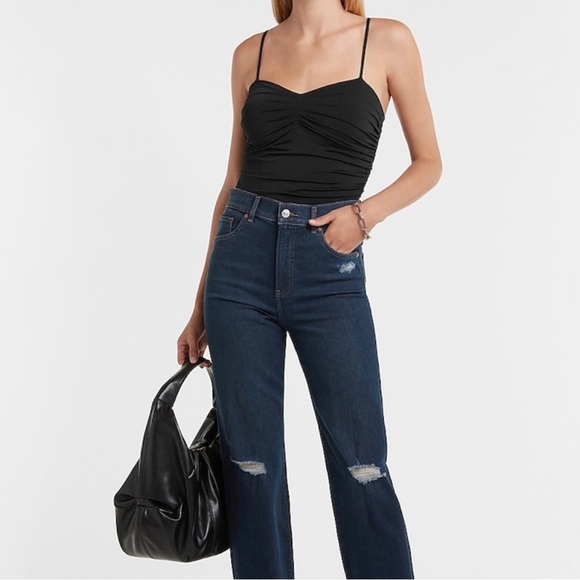 NWT! Express Body Contour Compression Ruched Body Suit - Picture 2 of 12